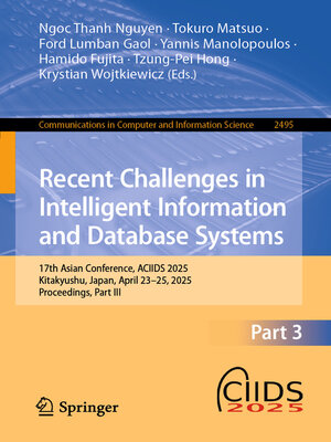 cover image of Recent Challenges in Intelligent Information and Database Systems